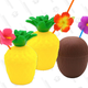No need to book a flight to the tropics. Bring that island lifestyle to your next gathering with this set of pineapple and coconut novelty cups, featuring hibiscus-adorned straws and spill-proof lids.